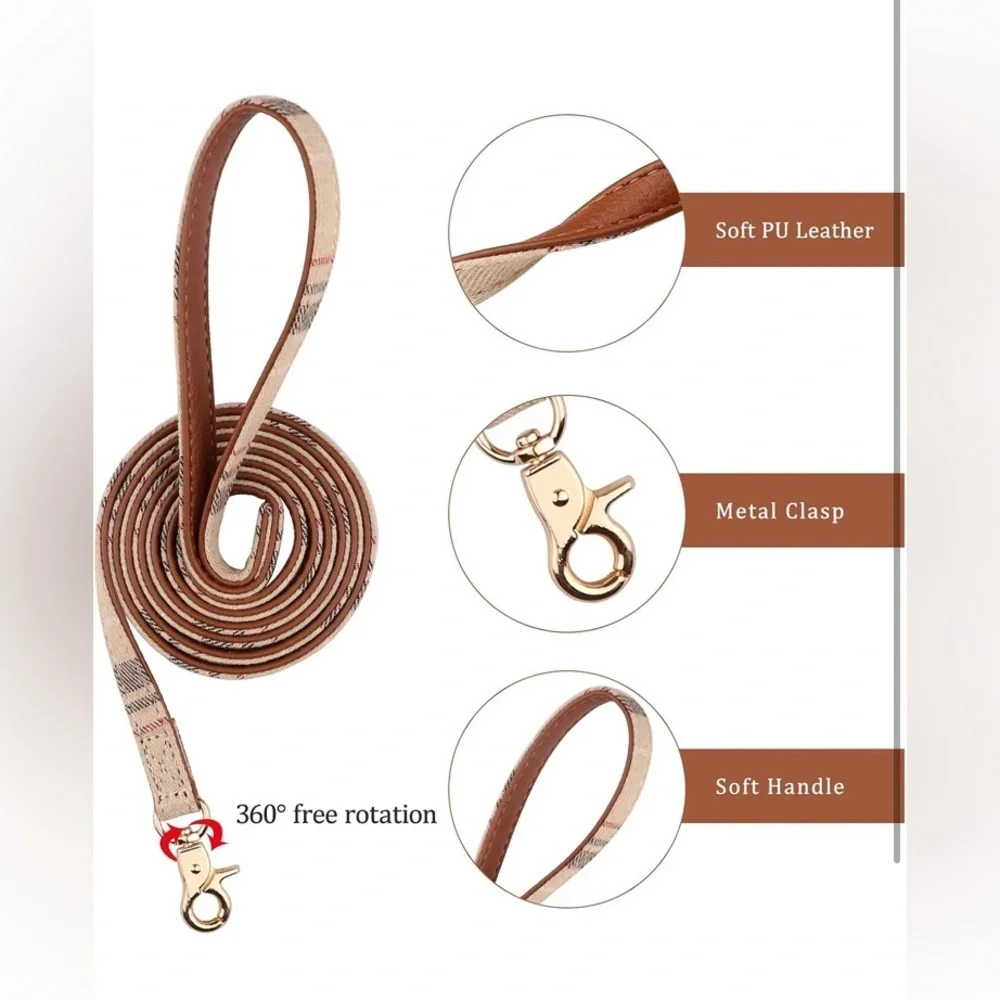 High Fashion 3 PCS Dog Collars for Small Puppy Collar and Leash Set